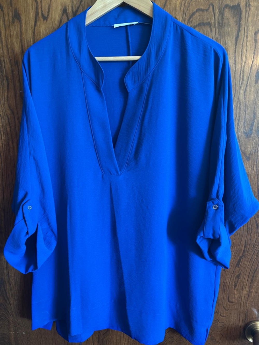 Calvin Klein Royal Blue V-Neck Tunic Top